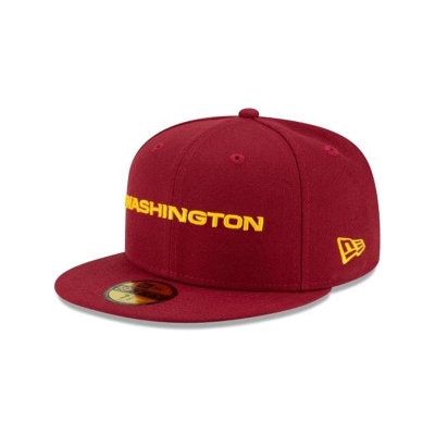 Washington Football Team Gorra | New Era NFL Basic Wordmark 59fifty Fitted Cap Mexico - Amarillos